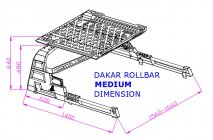 Toyota Hilux 2006-2015 гг. Роллбар Dakar (под роллеты) фото 6